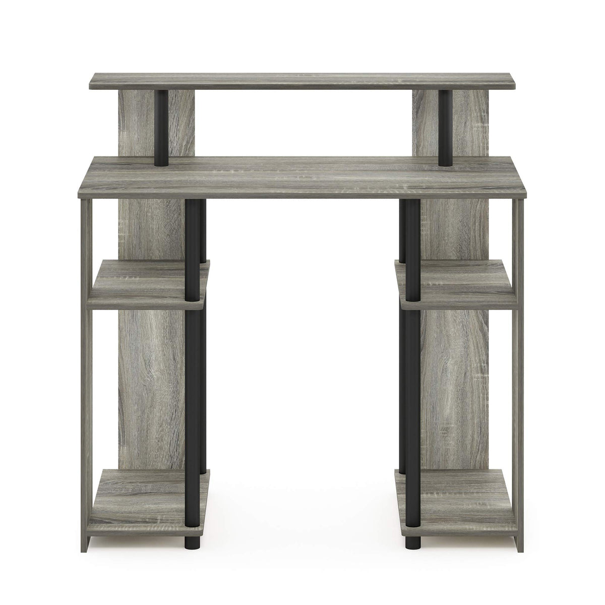 Furinno JAYA Simple Design Computer Writing Desk, French Oak Grey/Black