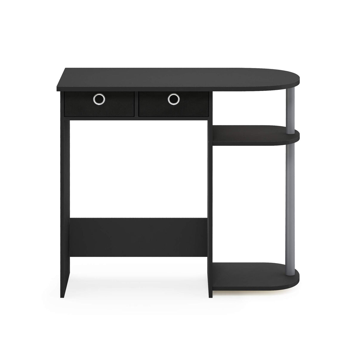 Furinno Go Green 32-Inch Computer Desk with 2-Tier Shelf, Classic Black